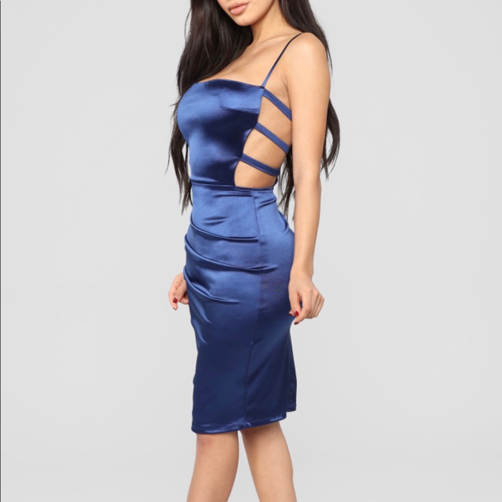 Midi Dress-Navy